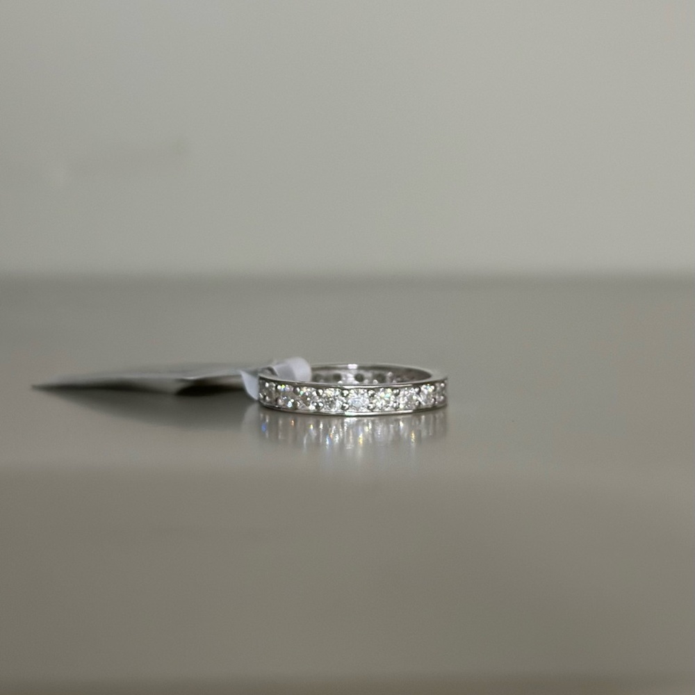 NWT MOISSANITE 925 SILVER 2.50CTW DIAMOND BAND RING - Picture 2 of 5